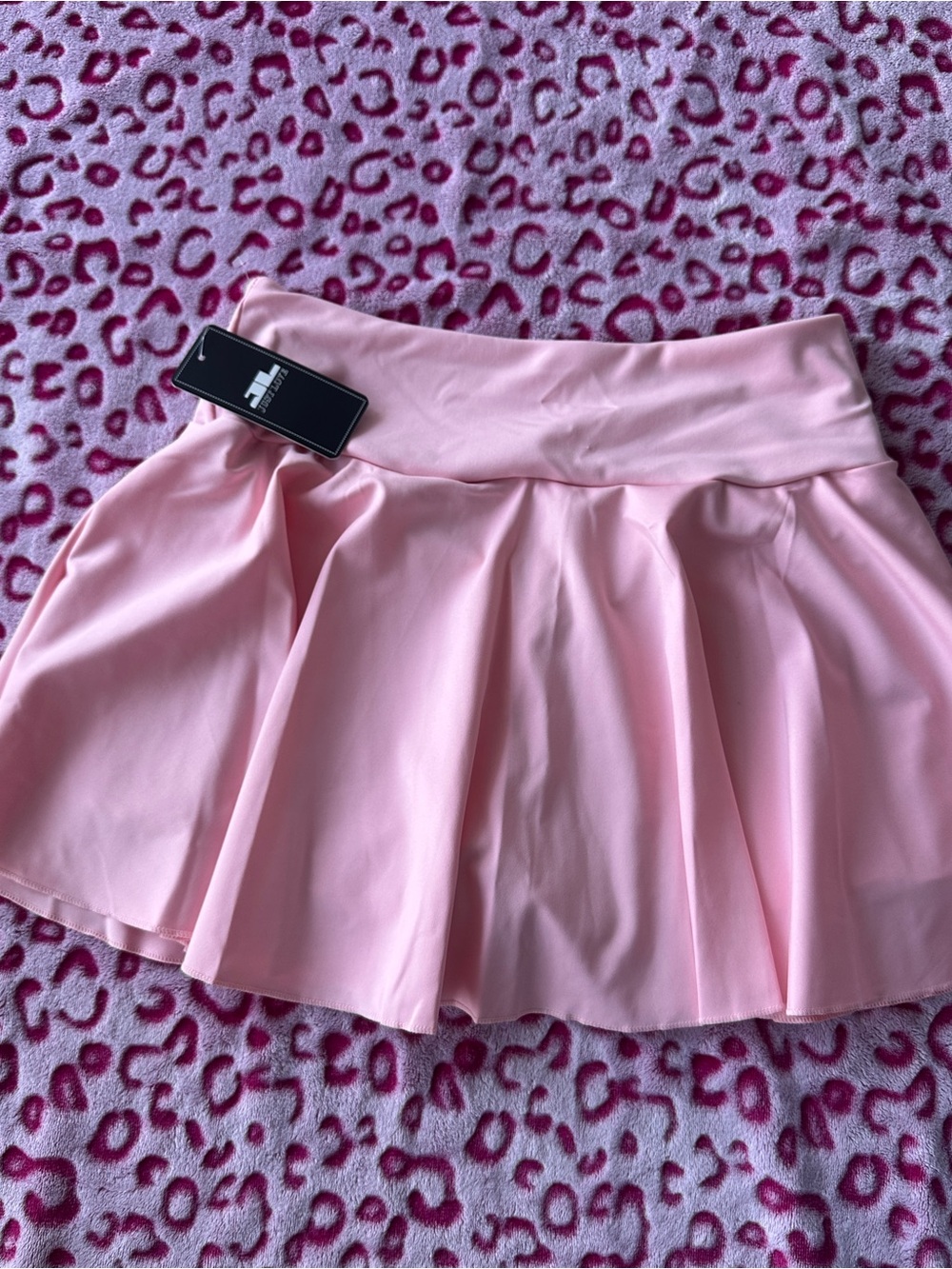 Just Love Light Pink Pleated Skater Skirt